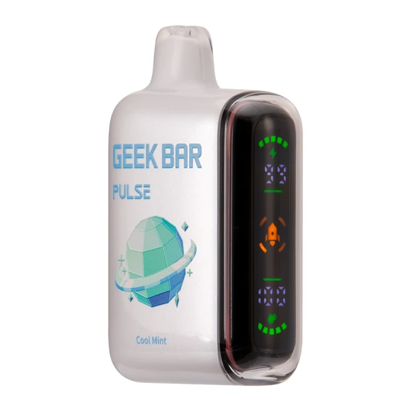 Cool Mint Geek Bar Pulse device showcasing sleek design and dual mesh coil technology