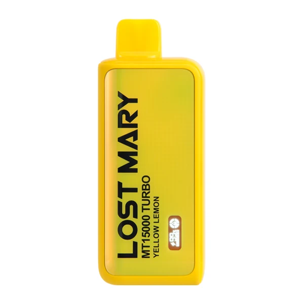 lost mary yellow lemon MT15000 Turbo device showing citrus flavour profile